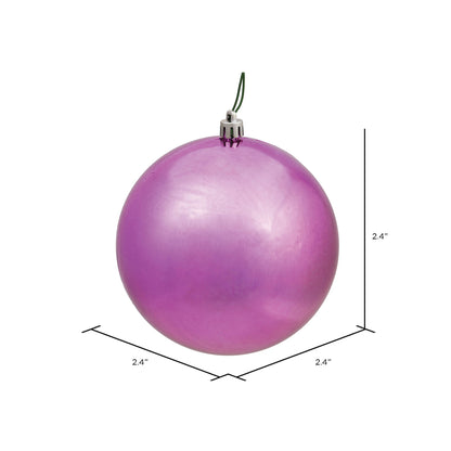 Vickerman 2.4" Mauve Shiny Ball Ornament 24 per Bag