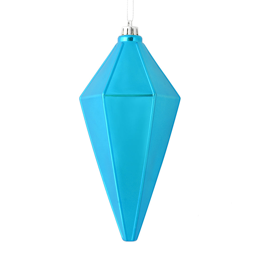 Vickerman 7" Turquoise Shiny Lantern Christmas Ornament 4 per Bag
