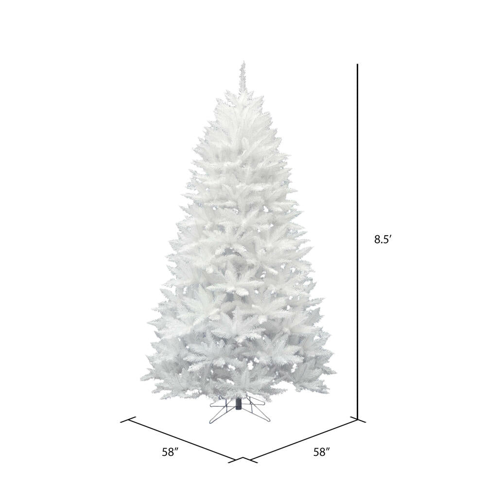 Vickerman 8.5' Sparkle White Spruce Artificial Christmas Tree Unlit
