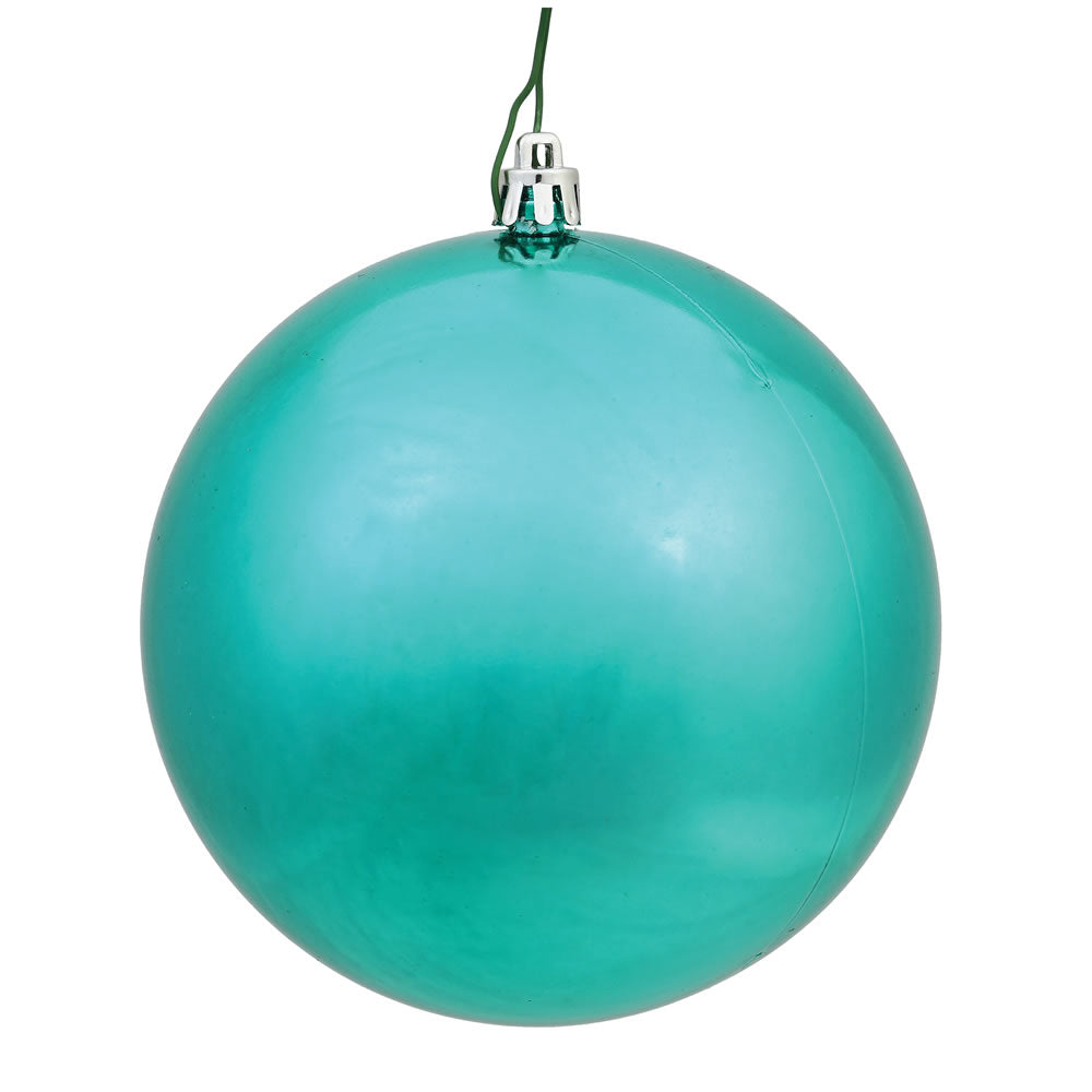 Vickerman 6" Sea Foam Shiny Ball Ornament 4 per Bag