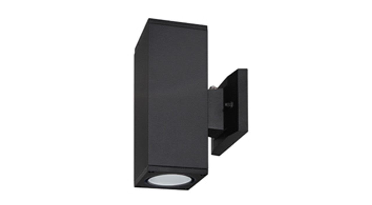 ASD Lighting LED Outdoor Wall Cylinder Square Up and Down 18W 120V Triac 3000/4000/5000K Black ETL