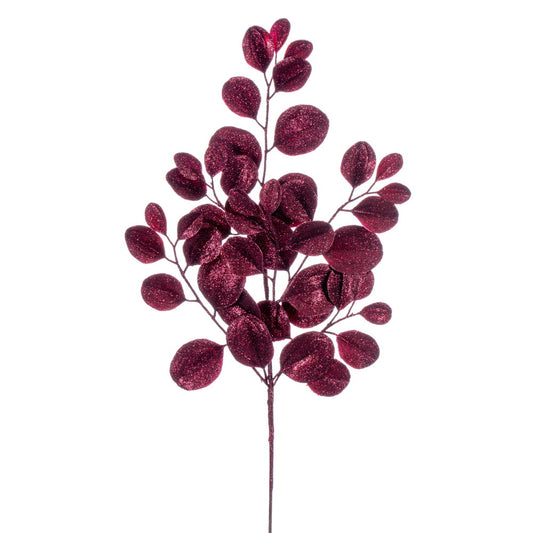 Vickerman 25"Burgundy Artificial Dogwood Glitter Spray 3 per bag.