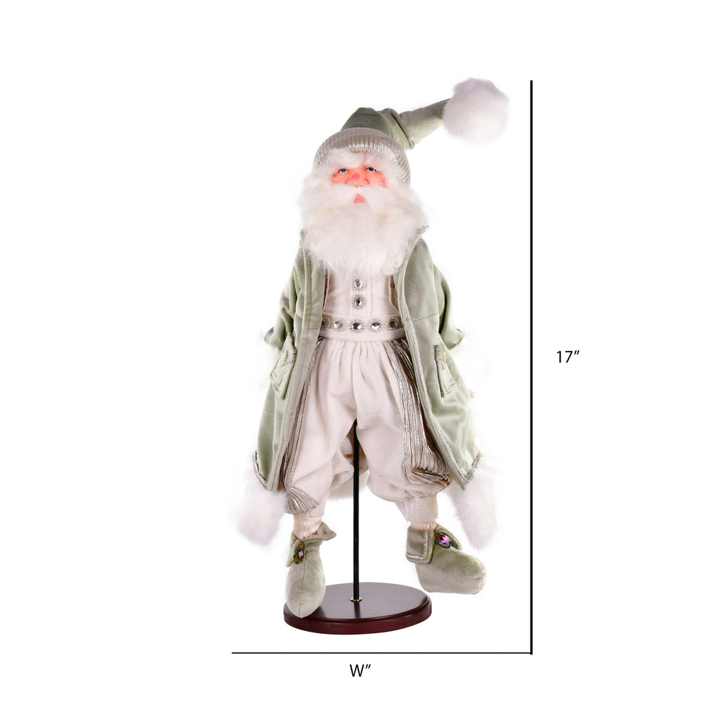 Vickerman 17" Jewel-Tide Greetings Collection Santa Doll with Stand