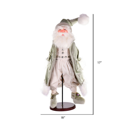 Vickerman 17" Jewel-Tide Greetings Collection Santa Doll with Stand