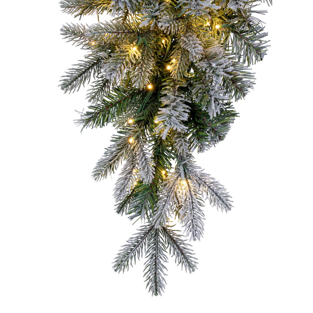 Vickerman 36" Frosted Douglas Fir Artificial Pre-Lit Warm White 3mm Low Voltage LED Wide Angle Lights.