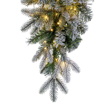 Vickerman 36" Frosted Douglas Fir Artificial Pre-Lit Warm White 3mm Low Voltage LED Wide Angle Lights.