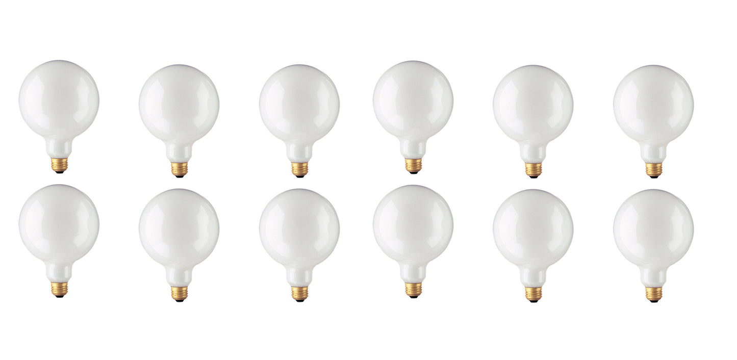 BULBRITE INCANDESCENT G40 MEDIUM SCREW (E26) 40W DIMMABLE LIGHT BULB 2700K/WARM WHITE 12PK (350040)