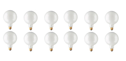 BULBRITE INCANDESCENT G40 MEDIUM SCREW (E26) 40W DIMMABLE LIGHT BULB 2700K/WARM WHITE 12PK (350040)