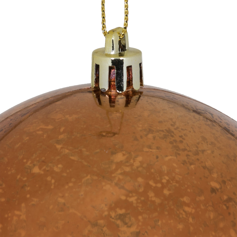 Vickerman 4" Copper Shiny Mercury Ball Ornament 6 per Bag.