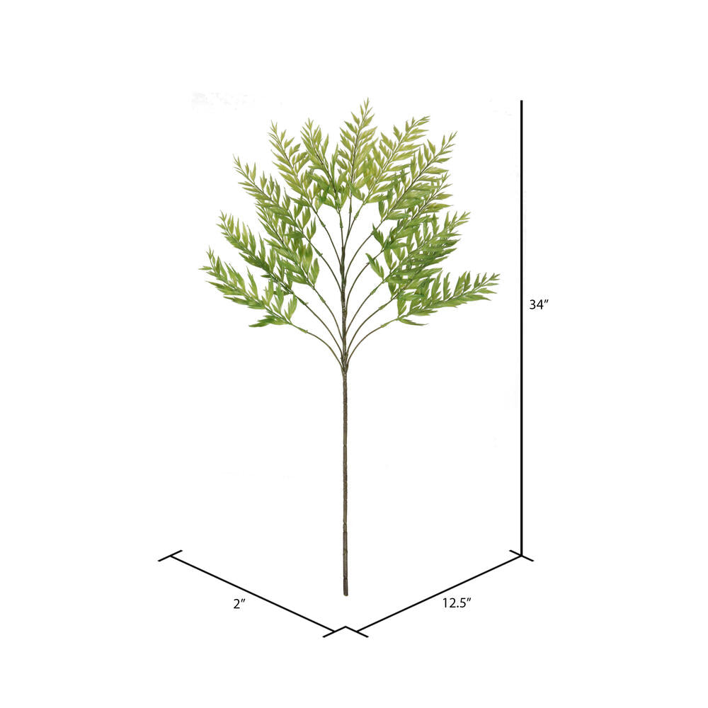 Vickerman 34" Green Artificial Tropical Fern Leaves Spray 2 per bag.