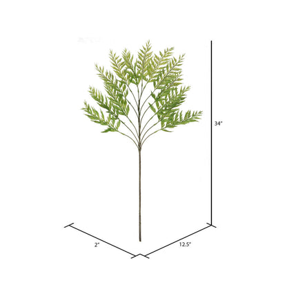 Vickerman 34" Green Artificial Tropical Fern Leaves Spray 2 per bag.