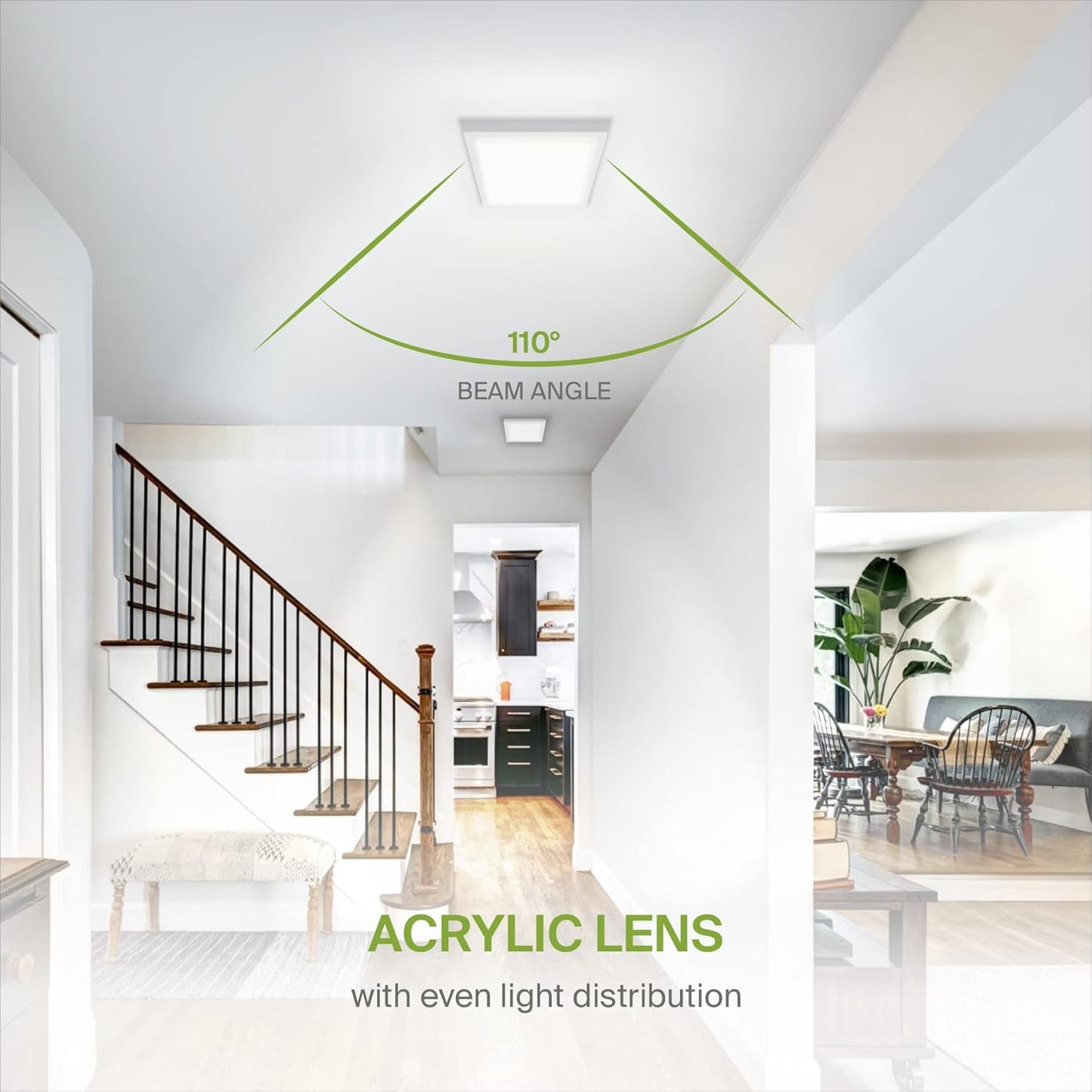 ASD Lighting LED Surface Mini Panel Square 7inch 15W 120V Triac 3000/4000/5000K White ETL 6 pack