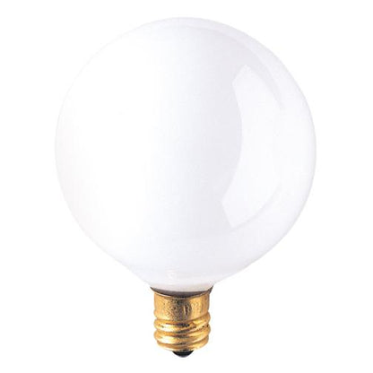 BULBRITE INCANDESCENT G16.5 CANDELABRA SCREW (E12) 25W DIMMABLE LIGHT BULB 2700K/WARM WHITE 40PK (391025)