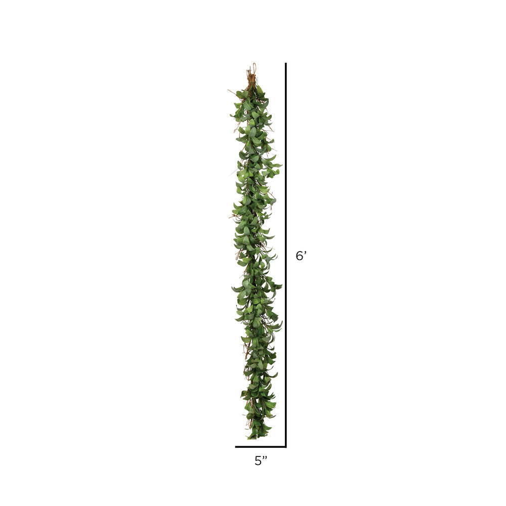 Vickerman 6' Artificial Lamb Ear Leaves Garland.