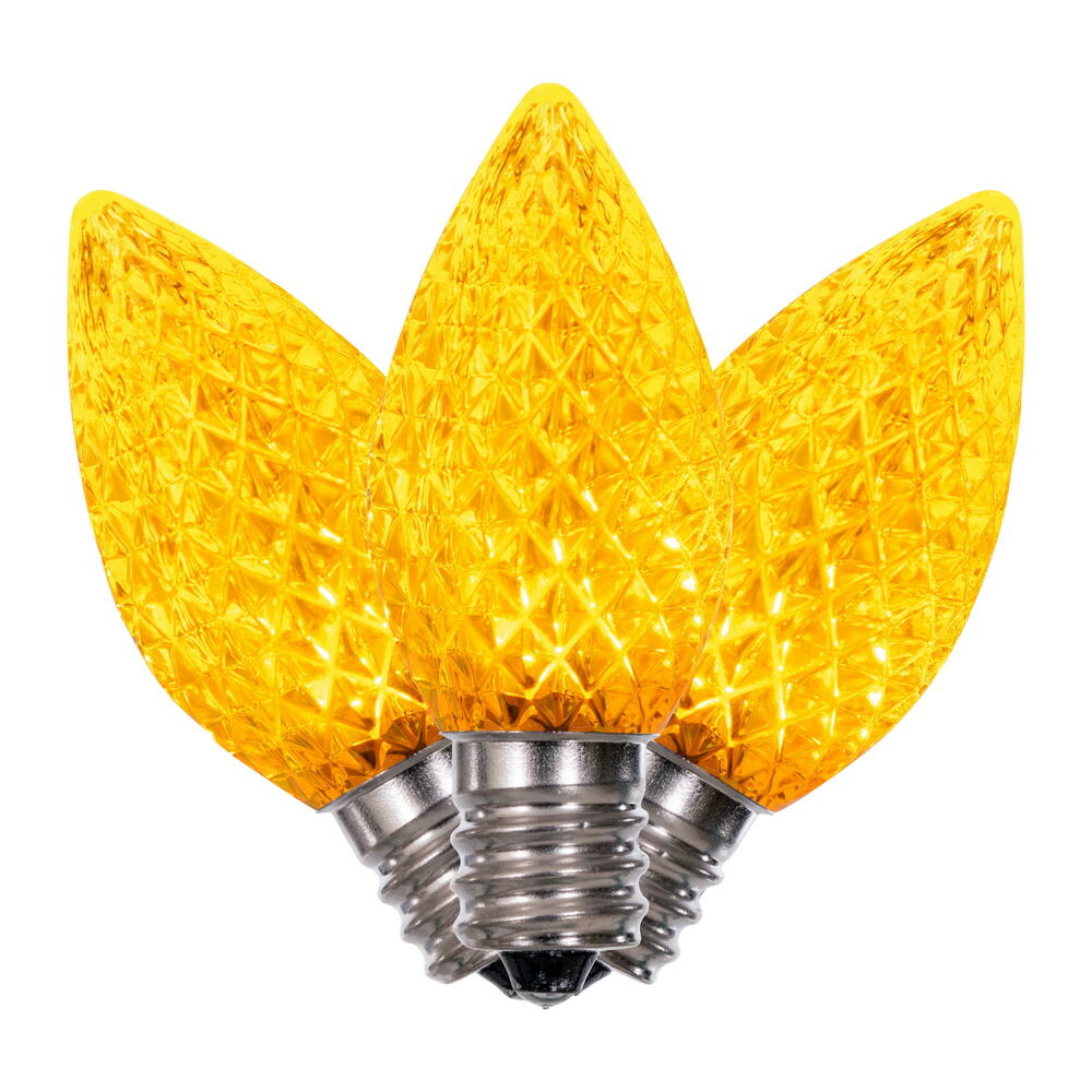 Vickerman C7 LED Yellow Faceted Replacement Bulb bag of 25