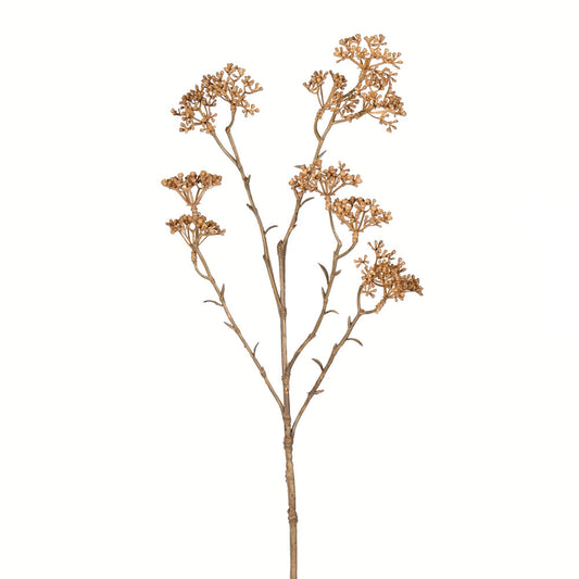 Vickerman 25" Artificial Beige Patrinia Spray. Includes 4 sprays per pack.