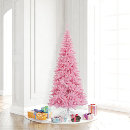 Vickerman 6.5' Pink Fir Slim Artificial Christmas Tree Pink  Dura-lit LED Lights