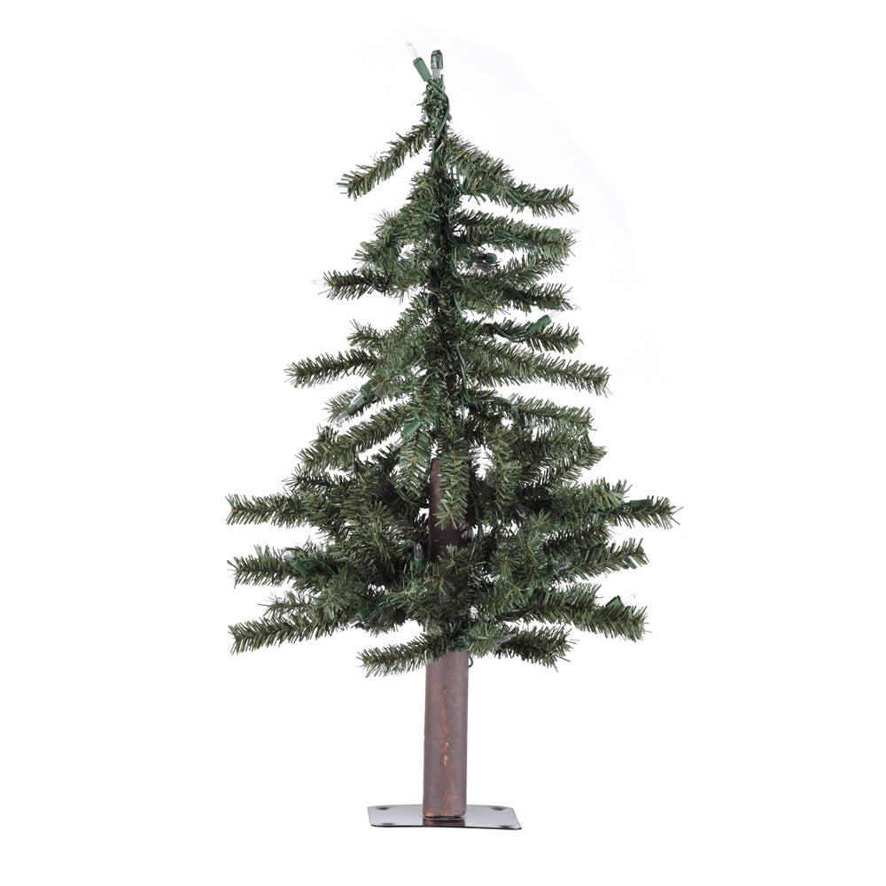 Vickerman 2' Natural Alpine Artificial Christmas Tree Unlit