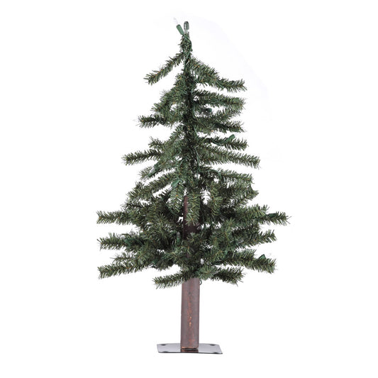Vickerman 2' Natural Alpine Artificial Christmas Tree Unlit