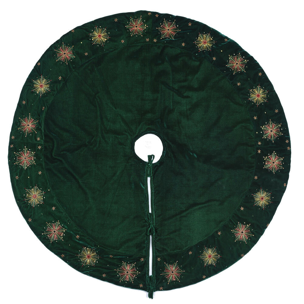 Vickerman 52" Emerald Starburst Christmas Tree Skirt