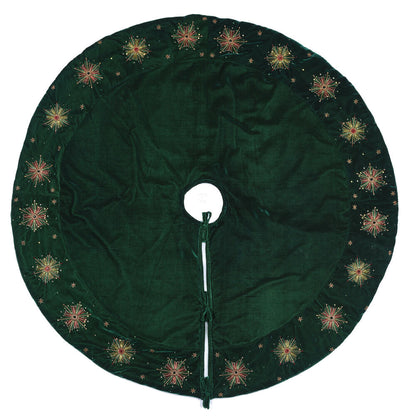 Vickerman 52" Emerald Starburst Christmas Tree Skirt