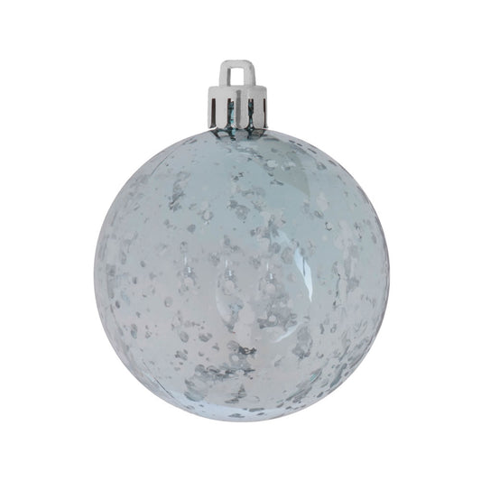 Vickerman 4" Baby Blue Shiny Mercury Ball Ornament 6 per Bag