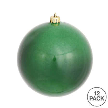 Vickerman 3" Emerald Candy Ball Ornament 12 per Bag