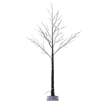 Vickerman 6' Brown Frosted Twig Tree Warm White 3mm Wide Angle LED lights