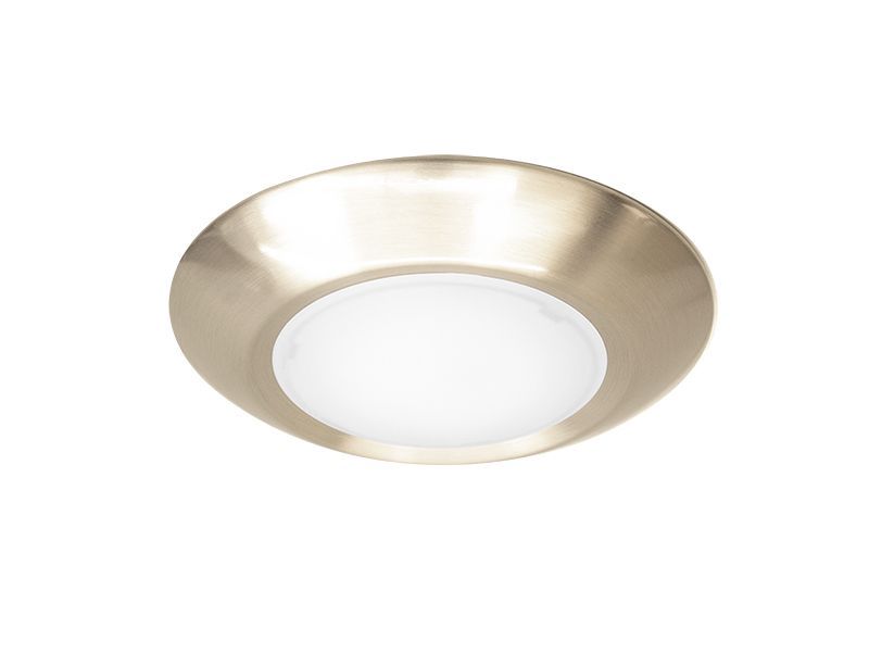 Westgate 6In Disk 15W 1000 Lumens 120V CRI90 30/40/50K Es Dim, Ja8 T24, Residential Lighting, 15W, 1000 Lumens, 3000K/4000K/5000K, Brushed Nickel Finish, TRIAC Dimming