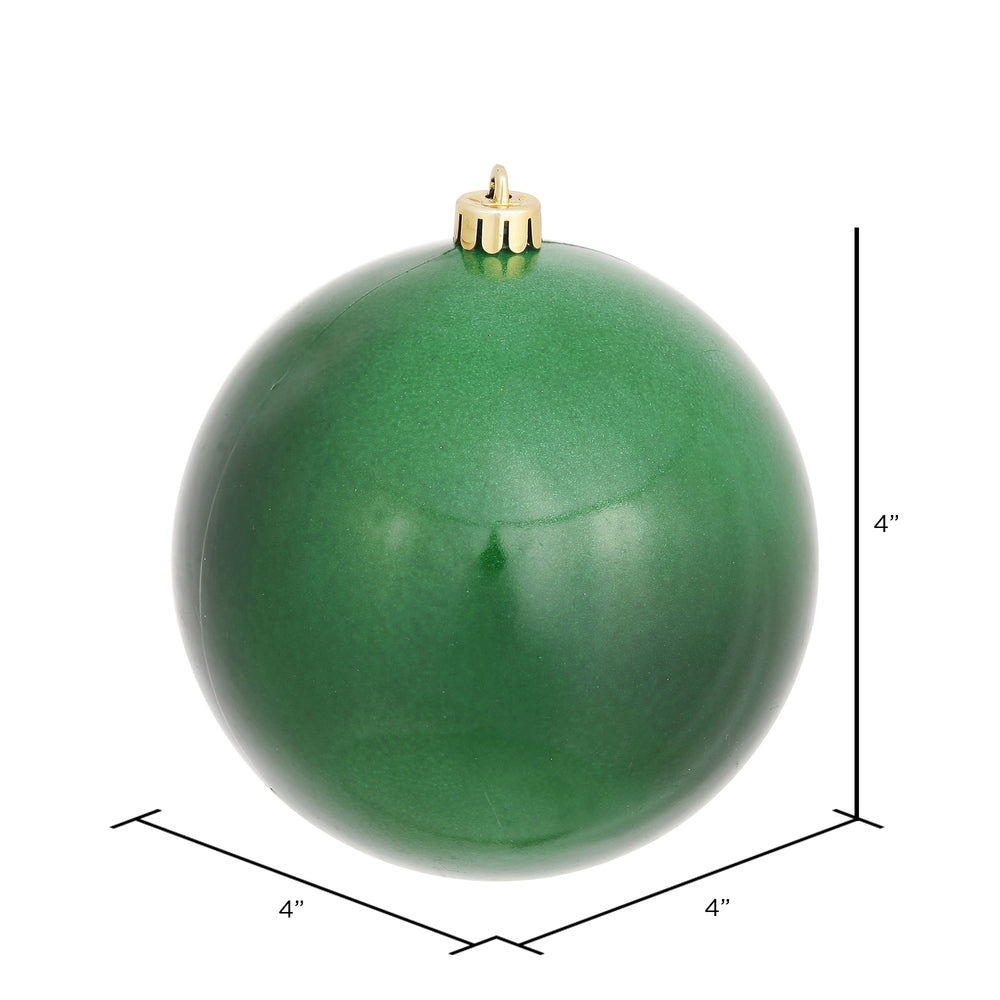 Vickerman 4" Emerald Candy Ball Ornament 6 per Bag