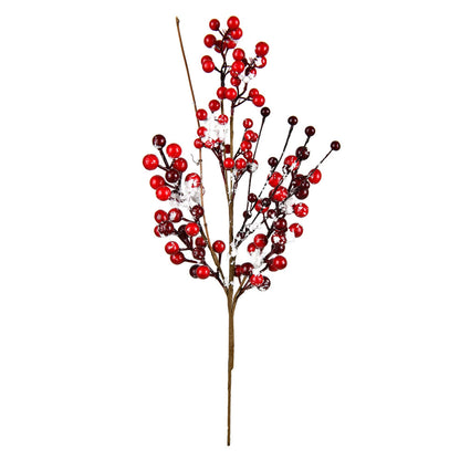 Vickerman 18" Artificial Red Snow Berry Pick Set of 3