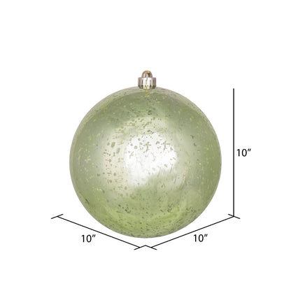 Vickerman 10" Celadon Shiny Mercury Ball Ornament