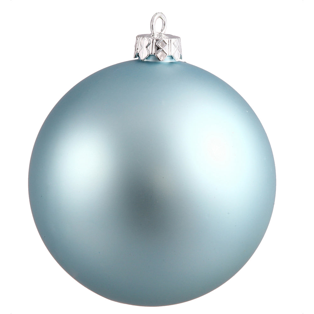 Vickerman 6" Baby Blue Matte Ball Ornament 4 per Bag