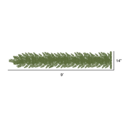 Vickerman 9' Aqua Artificial Christmas Garland with Aqua Dura-Lit LED lights.