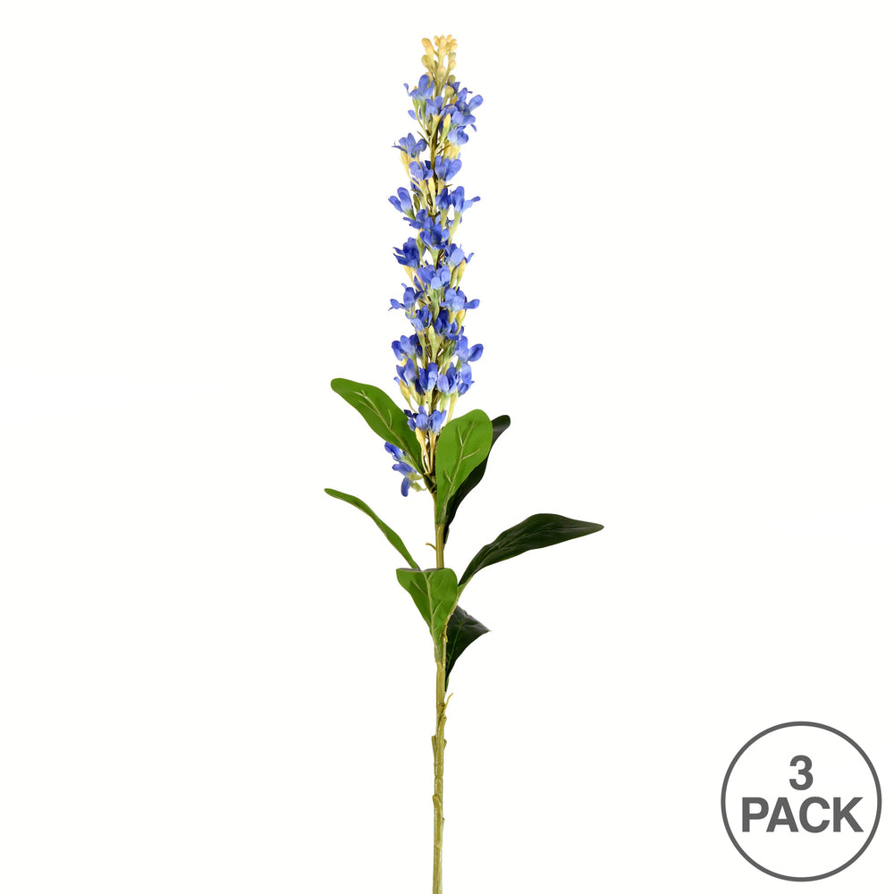 Vickerman 37" Artificial Blue Hyacinth Stem Set of 3