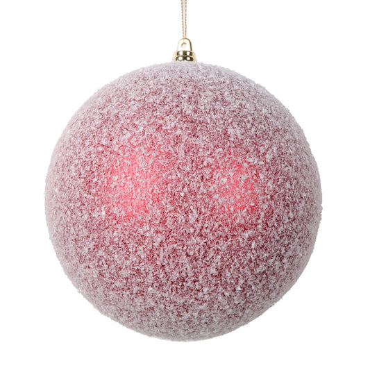 Vickerman 6" Red Matte Snow Covered Ornament 2 per bag.