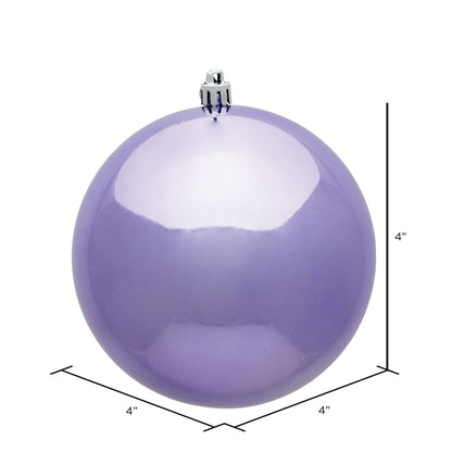 Vickerman 4" Lavender Shiny Ball Ornament 6 per Bag