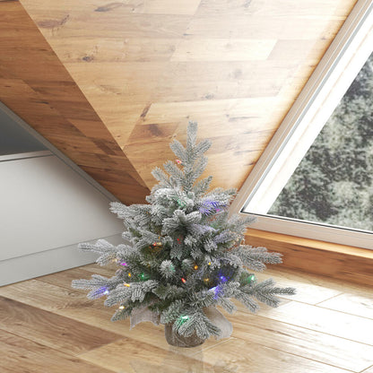 Vickerman 24" Frosted Sable Pine Artificial Christmas Tree Multi-Colored Dura-Lit® LED Lights.