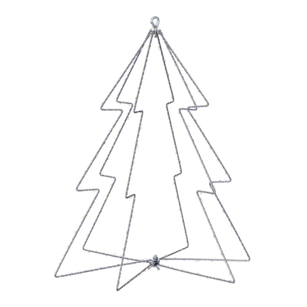Vickerman 180 lights x 18" Warm White Twinkle LED Tree Steel Wire Silhouette Light.
