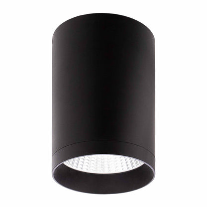 Westgate 6" Ceiling Mount Cylinder, 12/16/20W, 3/4/5K, TRIAC & 0-10V Dimming, Black, C & F Lenses Incl, Outdoor Lighting, 21W/28W/35W, 75 Lumens/W, 30K/40K/50K, Black Finish, TRIAC And 0-10V Dimming