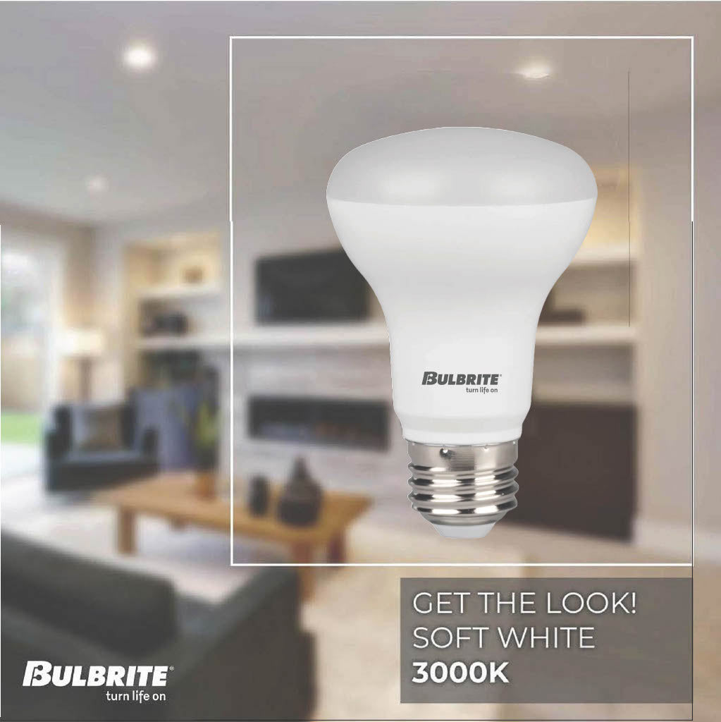 Bulbrite 772855 LED Filament 7 Watt Dimmable BR20 Light Bulb with Frost Glass Finish and Medium (E26) Base - 3000K (Soft White Light), 525 Lumens