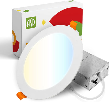 ASD Lighting LED Recessed Mini Panel Round 6inch 15W 120V Triac 2700/3000/3500/4000/5000K White UL Energy Star