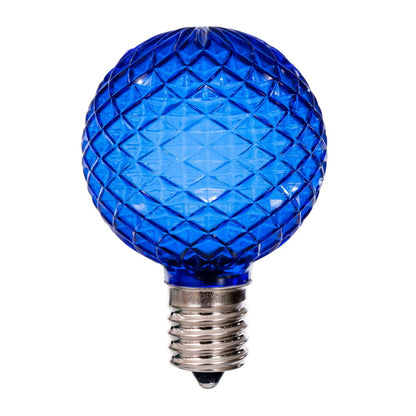 Vickerman G50 LED Blue Replacement Bulb E17/C9 Nickel Base 120V .8 Watts package of 25