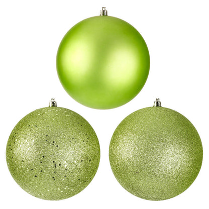 Vickerman 6" Celadon 4-Finish Ball Ornament Assortment 4 per Box