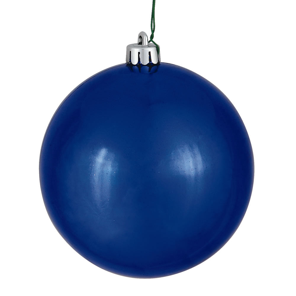 Vickerman 2.4" Cobalt Blue Shiny Ball Ornament 24 per Bag