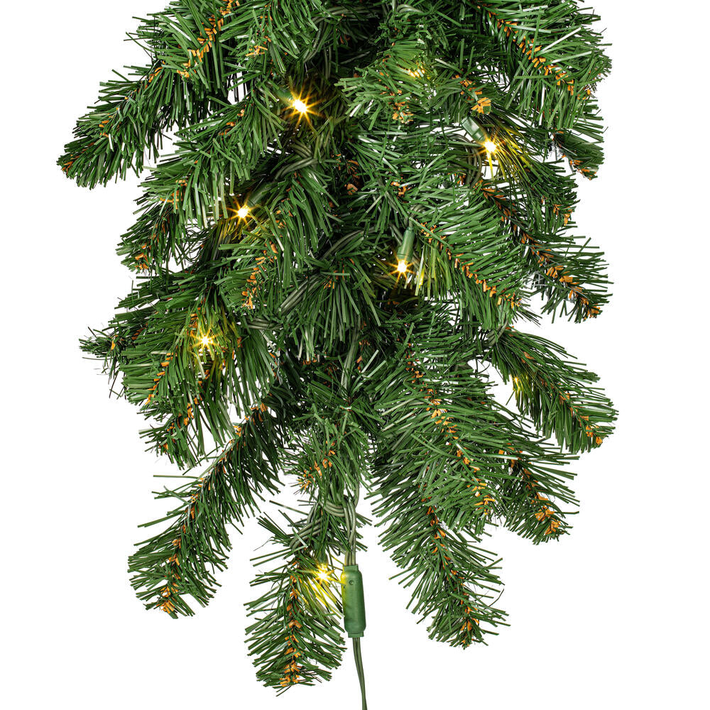 Vickerman 9' Grand Teton Artificial Christmas Garland Warm White Wide Angle LED Lights