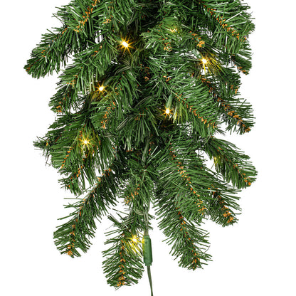 Vickerman 9' Grand Teton Artificial Christmas Garland Warm White Wide Angle LED Lights