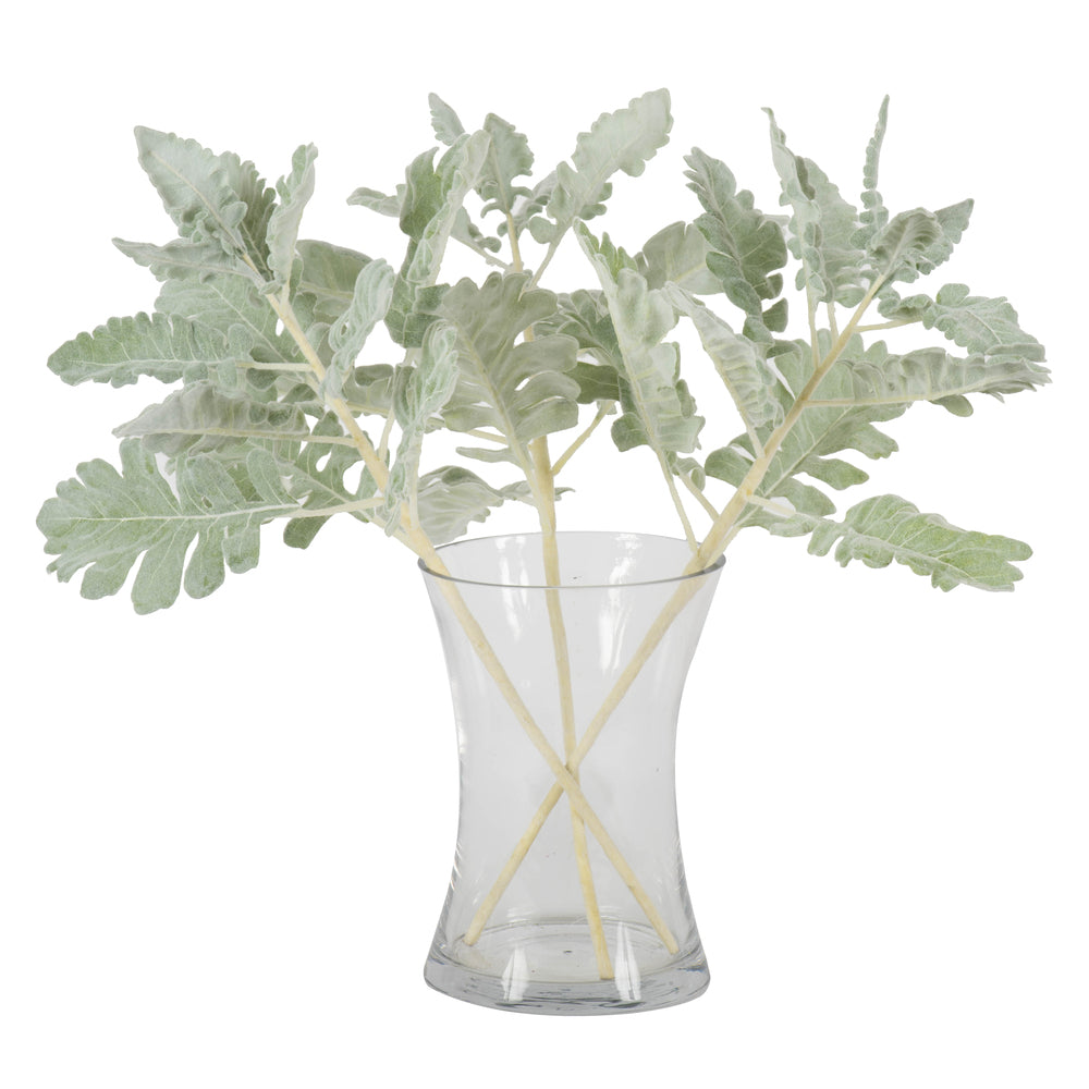 Vickerman 17'' Artificial Green Dusty Miller Spray. Includes 3 sprays per pack.