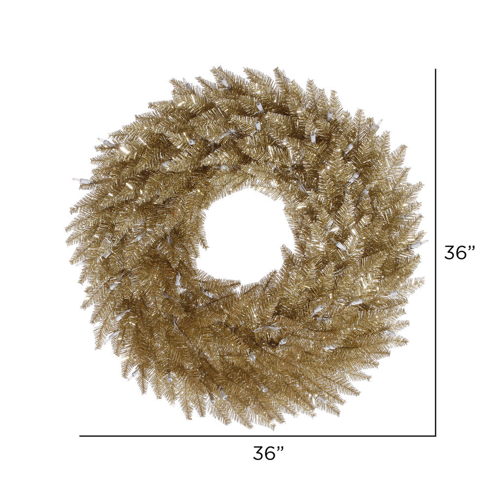 Vickerman 36" Champagne Fir Artificial Christmas Wreath Unlit