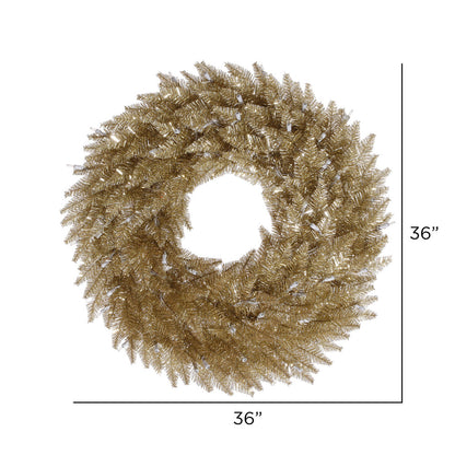Vickerman 36" Champagne Fir Artificial Christmas Wreath Unlit